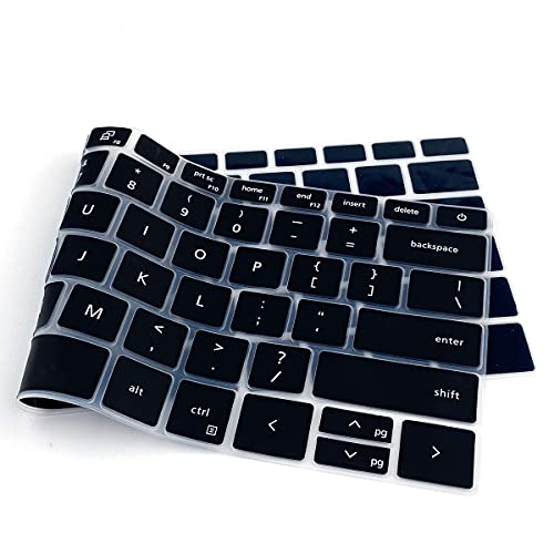 Keyboard Cover for Dell Inspiron 14 5410 5415 5418 5420 5425 5430 7415 7420 7425 7430 7435, Dell Inspiron 16 5620 5625 5630 7620 7630, Inspiron 13 5310, Latitude 3320 3420 Keyboard Skin -Black - color: Black