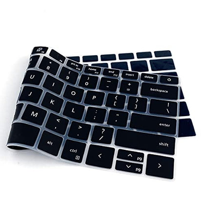 Keyboard Cover for Dell Inspiron 14 5410 5415 5418 5420 5425 5430 7415 7420 7425 7430 7435, Dell Inspiron 16 5620 5625 5630 7620 7630, Inspiron 13 5310, Latitude 3320 3420 Keyboard Skin -Black - color: Black