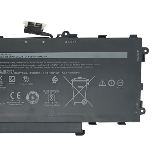 GT6TK Battery 60Wh 5065mAh Replacement for Dell Latitude 9440 2-in-1 9450 2-in-1 Series K2CPY 31CP5/81/75 11.55V 3-Cell - size: 10.43*3.98*0.24 inch GT6TK