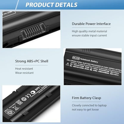 593553-001 593554-001 MU06 MU09 Laptop Battery Replacement for HP Pavilion G6 G7 G62 G72 G4/2000/DM4 DV3 DV5 DV6 DV7/Compaq Presario CQ32 CQ42 CQ43 CQ56 CQ57 CQ62 CQ72 435 436[10.8V 5200mAh] - style: MU06