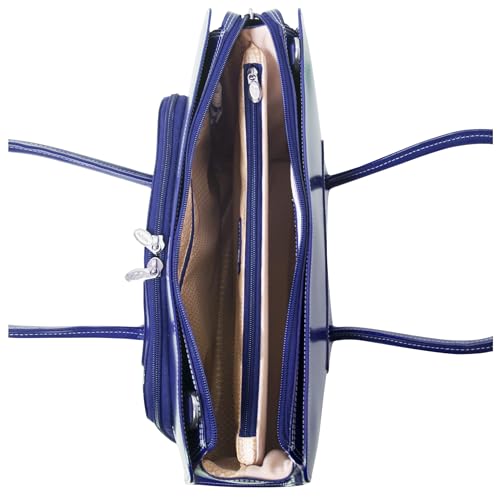 McKleinUSA McKlein Lake Forest Navy Leather Women's Case with Removable Sleeve (94337), 16"x5"x12.5" - color: Navy