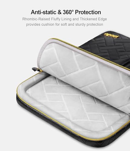 Lacdo 360° Protective Laptop Sleeve Case for 13 inch New MacBook Air M5 A3449 (2026), M4 A3240 2025, M3 A3113, M2 A2681, M1 A2337 A2179 A1932 | 13 inch MacBook Neo A18 Pro A3404 (2026), Elegant Black - color: Elegant black, size: New MacBook Air/Neo/Pro 1