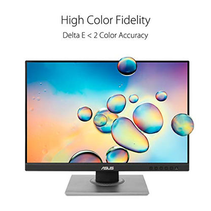 ASUS ProArt 24" Monitor - WUXGA (1920 x 1200), 16:10 Monitor, 100% sRGB/Rec.709 ΔE < 2, IPS, DisplayPort, HDMI, Calman Verified, Anti-Glare, Tilt, Pivot, Swivel, Height Adjustable - PA248QV - style: 24.1" 16:10 DP 100% sRGB