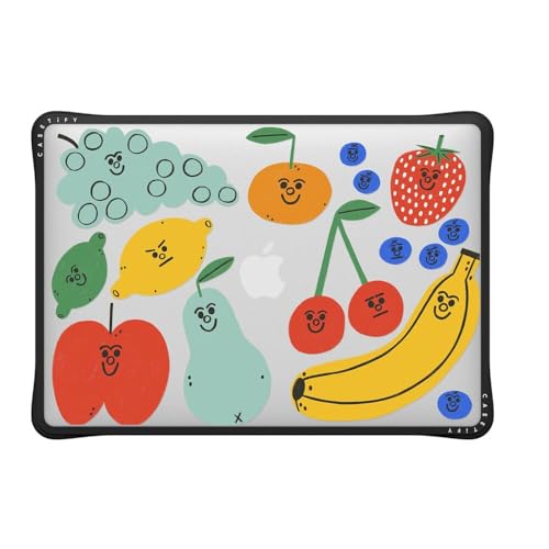 CASETiFY Impact MacBook Air 13" (M1/Intel) Case [Cushioned Impact Corners/Scratch-Resistant/Anti-Slip Grip] - Fruit Salad - Clear Black - color: Fruit Salad, size: MacBook Air 13" (M1 / Intel)