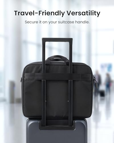 tomtoc A33 Laptop Briefcase Shoulder Bag for 15.6-16.2 Inch Laptop, Slim design with expandable large capacity for Accessory & Document Storage, Water-Resistant & Durable Recycled Fabric - size: Fits 16" laptop (Expandable)