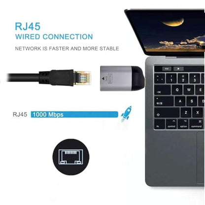 chenyang USB C to Ethernet Adapter USB Type C Gigabit Ethernet LAN Network Adapter for Laptop - style: RJ45