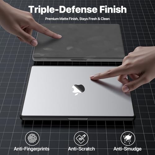 Soonjet Matte Case for MacBook Pro 14 inch M5 M4 M3 M2 M1 2026-2021 Laptop | Anti Crack, TPU Bumper, Ultra Thin, Fingerprint & Scratch Resistant Matte, Frost Clear, Protective Laptop Hard Shell, Snap on - color: Matte Clear