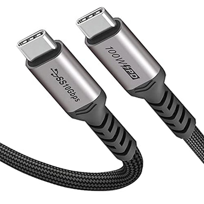 Short USB C Cable 100W, 1.5ft 2 Packs, 10Gbps Data Speed, 4K Video | 3.1 Gen 2 High Speed Data Transfer, 5A Fast Charging, 4K 60Hz USBC Video Display, Compatibile for iPhone 17/16 - size: 1.5 ft