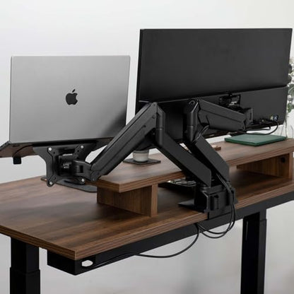 Desky Universal Laptop Mount - Adjustable VESA-Compatible Holder - White - color: White