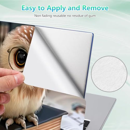 Laptop Skin Sticker Decal 12"-15.6" Universal Laptop/Notebook/Netbook Vinyl - Waterproof Scratch Resistant,Fits HP Dell Lenovo MacBook,2 Free Wrist Pads,Easy Apply & Remove,Cute Owl Book - color: Cute Owl Book