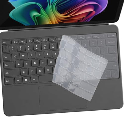 Keyboard Cover for Microsoft Surface Laptop 2025 Copilot+ PC 13" Snapdragon X Plus, Surface Pro 2-in-1Laptop/Tablet 2025 12" US Layout Protective Keyboard Skin-Clear - color: Clear
