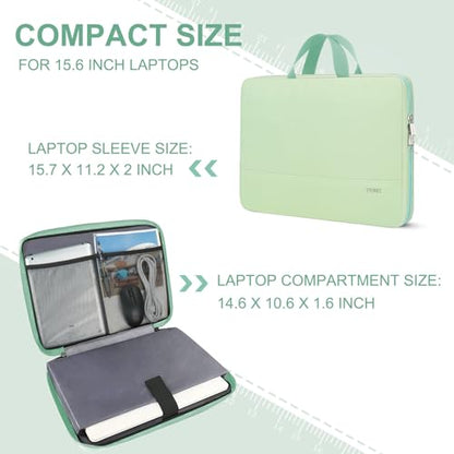 Ytonet Laptop Case 16 inch, 15-15.6 Inch TSA Laptop Sleeve with Handle | Compatible with MacBook, HP, Dell, Lenovo, Asus Notebook, Water Resistant, Gifts for Men Women, Mint Green - color: Mint Green, size: 16 inch