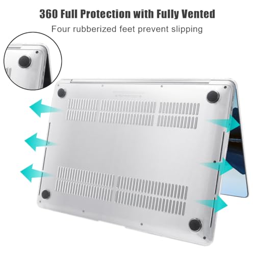 for with MacBook Pro 14 inch Case 2026-2021 M5 M4 M3 M2 M1 Pro/Max A3426 A3427 A3434 A3112 A3401 A2918 A2992 A2779 A2442, Hard Shell with Keyboard Cover+Protective Film, Colorful - color: Colorful
