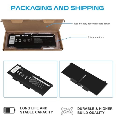 Futurebatt 07KRV Laptop Battery Replacement for Dell Latitude 5430 5530 Precision 3570 P104F P104F005 P137G P137G004 Series M69D0 H4PVC 0H4PVC Y86WG 0Y86WG 08WRCR 078FWY 4FVJG O7KRV - size: 07KRV 11.38 4.53 0.73in