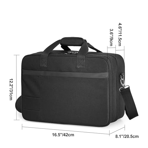 CURMIO Printer Case Compatible with HP Tango/Tango X, OfficeJet 200/250 | Wireless Mobile Printer Travel Bag, Luggage & Shoulder Strap, Padded Lining, 15.6" Padded Laptop Sleeve, Home & Travel Use