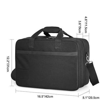 CURMIO Printer Case Compatible with HP Tango/Tango X, OfficeJet 200/250 | Wireless Mobile Printer Travel Bag, Luggage & Shoulder Strap, Padded Lining, 15.6" Padded Laptop Sleeve, Home & Travel Use