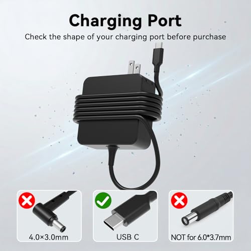 Replacement for Asus Chromebook Charger USB C 45W,Type C Power Adapter | Compatible with HP Lenovo Acer Dell Chromebook Laptop,Steam Deck,Switch 1/2 and More Laptops