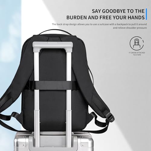 Laptop Backpack for Men Women, 17 Inch Black Lightweight Waterproof Business Backpack, Anti-Theft Work Computer Bag, Durable Daypack Casual Backpack for Work College Weekender Travel