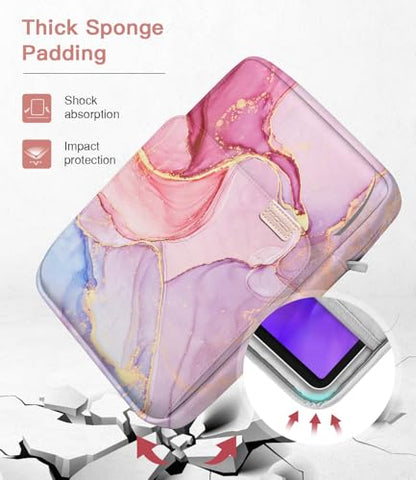MoKo 9-11 Inch Tablet Sleeve Bag Handle Carrying Case with Shoulder Strap | Fits iPad Pro/Air/A16 11-inch, iPad 10th 10.9, iPad 9/8/7th 10.2, iPadAir 5/4th 10.9 and Tab S8/S9 11-inch, Cloudy Pink - color: Cloudy Pink, size: 9-11 inch