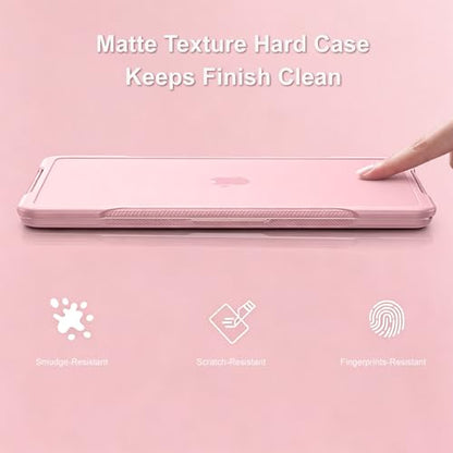 MOSISO Compatible with MacBook Neo Case 13 inch 2026 A3404 A18 Pro Chip | Anti-Crack Cover Protective Hard Shell Case with Shock-Absorbing TPU Bumper, Blush - color: Blush