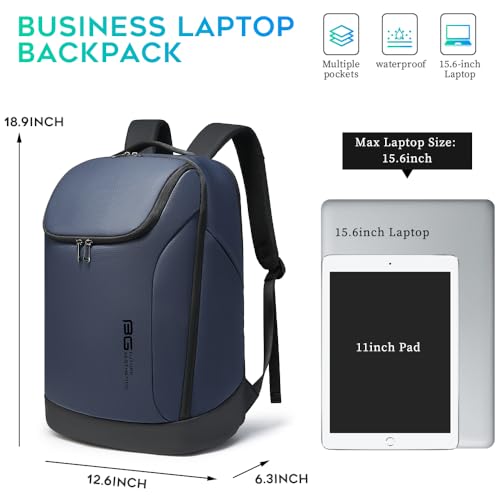 FUTURE AESTHETICS Business Smart Backpack Waterproof for women,men,Fight Approved Durable Backpack suitable as overnight and travel backpack (Blue) - color: Blue