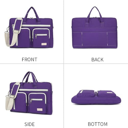 15-15.6 inch Laptop Shoulder Bag, for MacBook Pro 16, Hp Lenovo Dell 14 inch Waterproof Messenger Bag Case Sleeve (purple) - color: Purple, size: 15 inch/15.6 inch