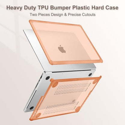 MOSISO Compatible with MacBook Pro 14 inch Case M5 M4 M3 M2 M1 2026-2021 | 3 in 1 Kit Anti-Crack Hard Shell with TPU Bumper, A3427 A3426 A3434 A3112 A3185 A3401 A2918 A2992 A2779 A2442, Cosmic Orange - color: Cosmic Orange
