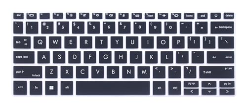 Silicone Keyboard Skin Cover Compatible with HP EliteBook 840 845 G9 G10 14" & HP EliteBook 830 835 G9 G10 13.3", HP EliteBook Keyboard Accessories (Not fit 840 845 1040 G8 G7 G6 G5 G4 G3) Black - color: Black