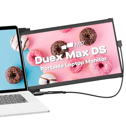 Duex Max DS 14.1" Portable Monitor for Laptop, 【2026 Upgrade】 Mobile Pixels | Full HD IPS Dual Monitor for laptops, USB C/USB A/HDMI Powered Plug and Play Portable Display,Windows/Apple Compatible - size: 14.1-inch