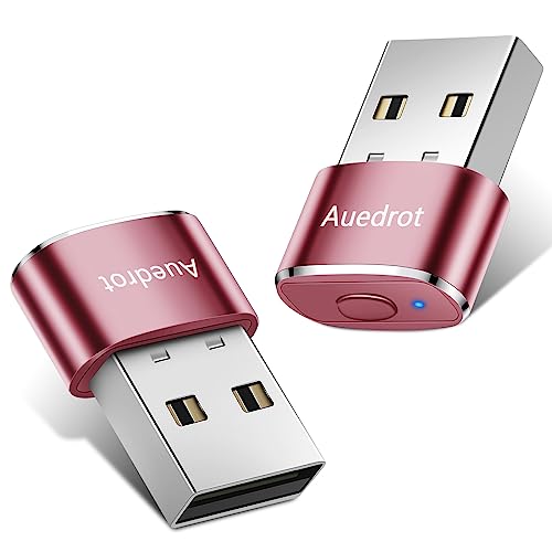 AUEDROT Mouse Jiggler Undetectable Metal USB Mouse Mover with Switch Button, Automatic Mini Mouse Shaker with 2 Jiggle Modes, Plug and Play, Keep Computer/Laptop Awake, Rose Gold, 2 PCS - color: Rose Gold, style: 2 PCS
