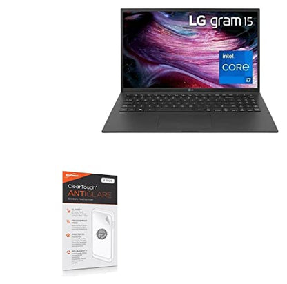 BoxWave Screen Protector Compatible with LG Laptop 15Z90Q (15.6 in) - ClearTouch Anti-Glare (2-Pack), Anti-Fingerprint Matte Film Skin