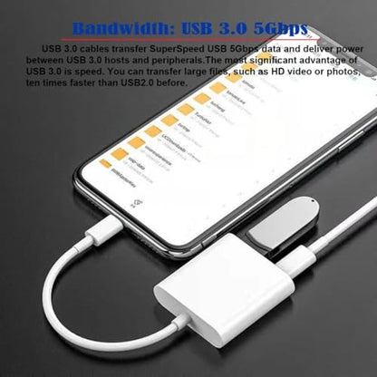 chenyang 2 in 1 USB C to USB 3.0 Socket OTG Adapter with PD 24W Charge for Laptop Tablet Phone - style: USB3.0 2-in-1