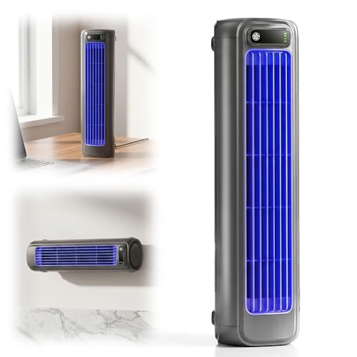 Portable Air Conditioner Cooling Fan Quiet with 3 Speeds, 2026 New Wall Mounted Fan, Portable Usb Desk Fan, Quiet Small Room Fan for Home Room, Adjustable Desk Fan for Office Work (1, Gray)