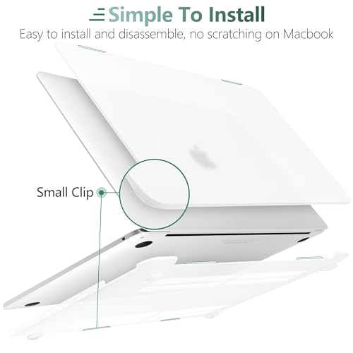 for MacBook Pro 13 inch Case 2023 2022 2021 2020 Release Model: A2338 M2/M1 A2289 A2251 with Touch Bar & Touch ID, Frosted Plastic Hard Shell Case & Keyboard Cover, Matte Clear - color: Matte Clear