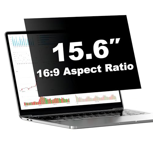 15.6 Inch Laptop Privacy Screen Shield for 16:9 Widescreen Computer Monitor | Anti-Glare Blue Light Privacy Filters; Anti Spy Privacy Screen Protector Film - size: 15.6 Inch (Diagonal) - 16:09 Aspect Ratio