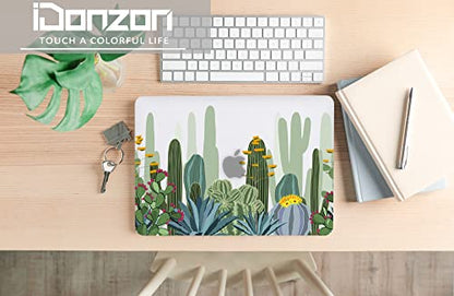 Case for MacBook Air 13 inch A1466 A1369 2010-2017 Release, 5 in 1 Matte Clear Hard Shell&Keyboard Cover&Screen Protector&Webcam Cover Compatible with Older Version Air 13.3, Cactus - color: Z Light Green