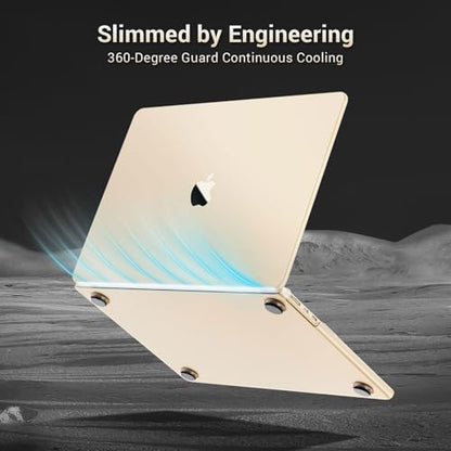 MOSISO Compatible with MacBook Air 13 inch Case M5 M4 M3 M2 2026-2022 | 2 in 1 Kit Anti-Fingerprints Shell for Mac Air 13.6, Ultra Seamlessly Closes Cover, A3449 A3240 A3113 A2681, Starlight Clear - color: Starlight Clear