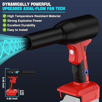 500W Cordless Air Duster for Milwaukee 18V M18 Battery, 400G High Power Wind Speed Compressed Air Blower, Rechargeable Electric Jet Dry for Keyboard PC Electronics Cleaning Replace Canned Air - size: 500W for Milwau*kee 18V