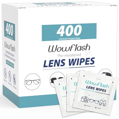 400 Count Pre-Moistened Lens Wipes for Eyeglasses | Individually Wrapped Sracth-Free Streak-Free Eyeglass Lens Cleaning Wipes, Cleaner Wipes for Sunglass, Camera Lens, Goggles - size: 400 Count (Pack of 1)