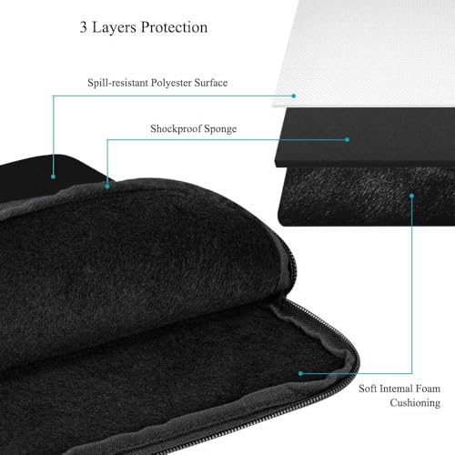 Laptop Sleeve Bag 15.4 15.6 Inch,Cute French Bulldog Funny Dog Pet Animal Heart Black Protective Polyester Computer Cases Laptop Cover Briefcase Bag Tablet Travel Cover - color: LPS-020
