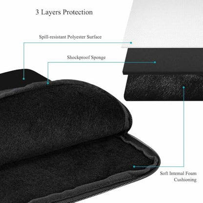 Laptop Sleeve Bag 15.4 15.6 Inch,Cute French Bulldog Funny Dog Pet Animal Heart Black Protective Polyester Computer Cases Laptop Cover Briefcase Bag Tablet Travel Cover - color: LPS-020