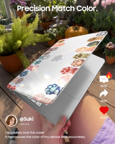 Fintie Case for MacBook Neo 13 Inch A3404 2026, Cat Paw | Snap-On Hard Shell Cover, Ultra-Thin, Slim Fit, Lightweight - color: Cat Paw