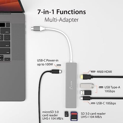 j5create JCD390: 4K HDMI and USB 3.2 Adapter for DisplayPort Alt Mode USB-C