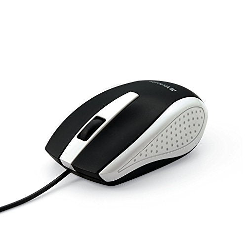 Verbatim Wired USB Computer Mouse - Corded USB Mouse for Laptops and PCs - Right or Left Hand Use, White 99740, 1.4" x 2.4" x 3.9" | Optical technology with scroll wheel and USB-A connection for notebooks, ultrabooks and desktops - color: WHITE