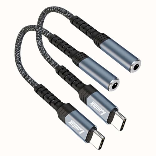 USB Type C to 3.5mm Female Headphone Jack Adapter 2 Packs | USBC to Aux Audio Dongle Cable for iPhone16/15Plus/Pro/Pro Max,Galaxy S25/S24/S23/S22/Note10/20 Ultra,iPad Pro/Mini,MacBook - style: 2 Pack Adapter