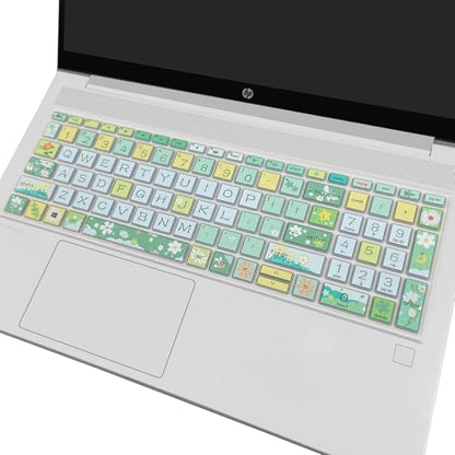 Keyboard Cover for 15.6" HP ProBook 450/455/650 G8/G9/G10, ZBook Power G8/G9 - Cute Spring Flowers Keyboard Skin - color: Spring Flowers