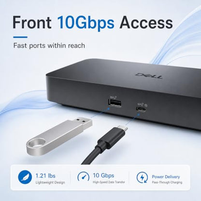 WD25 Pro Dock USB-C Docking Station for Laptops - 100W Power Delivery, 2.5 Gigabit Ethernet, 4 Display Support (2X DisplayPort 1.4, HDMI 2.1), 6 USB Ports, Single Cable Solution