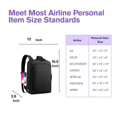 Laptop Backpack with USB Charging Port Business Backpack For College Work Travel (Grey) - color: Grey