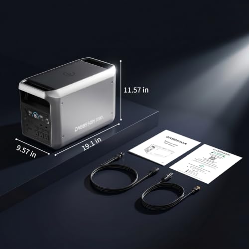 DABBSSON Portable Power Station 3000L, 3072Wh Semi-Solid LiFePO4 Battery, 3000W AC Output 6, 3600W Power Boost, Fast Charge, Solar Generator for Home Backup, Camping & RVs (Solar Panel Optional) - style: 3000L