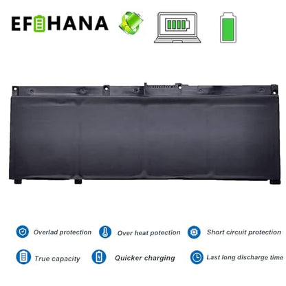 SR04XL SR03XL 917724-855 Laptop Battery for HP Omen 15 15-CE0XX 15-DC0XX Series 15-CE198WM 15-CE015DX Pavilion 15-CB0XX 15-CX0XX 15-CB041NR 15-CX0056WM l08855-855 917678-1B1 70.07Wh 15.4V - size: 10.51×3.50×0.30 in SR04XL
